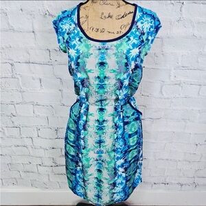Mossimo blue green sea mini dress S
